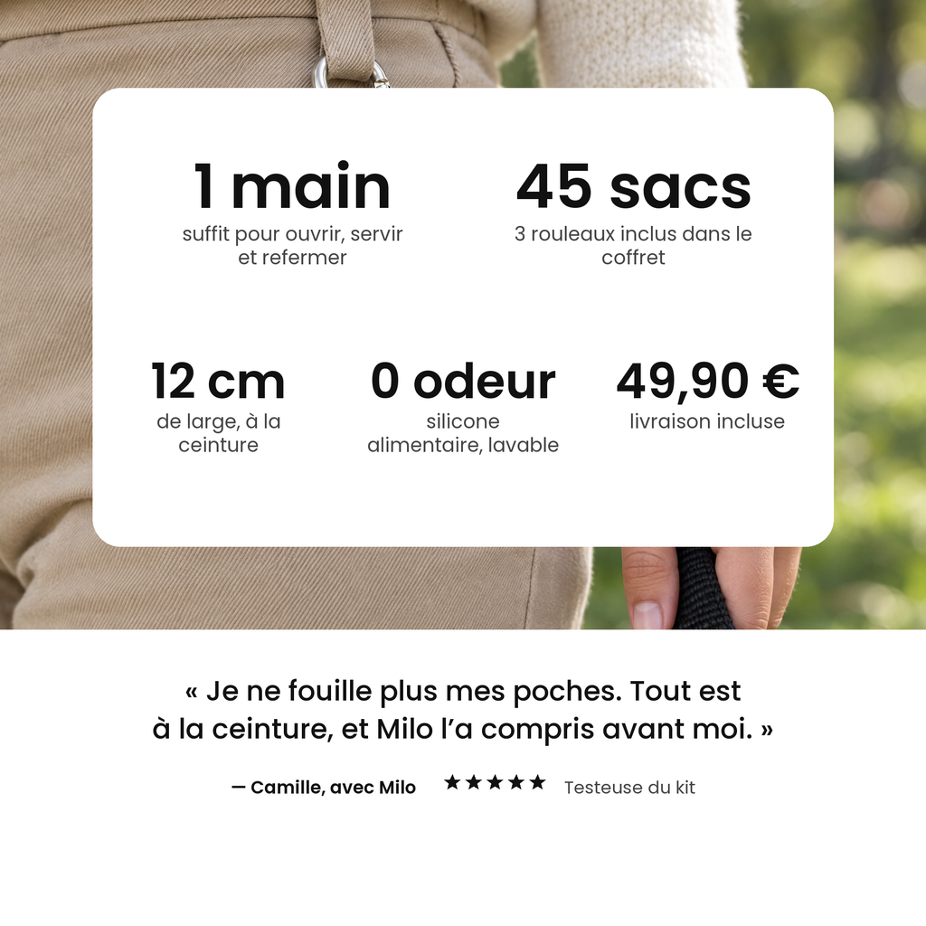 Kit Balade en chiffres : 1 main, 45 sacs, 12 cm, lavable