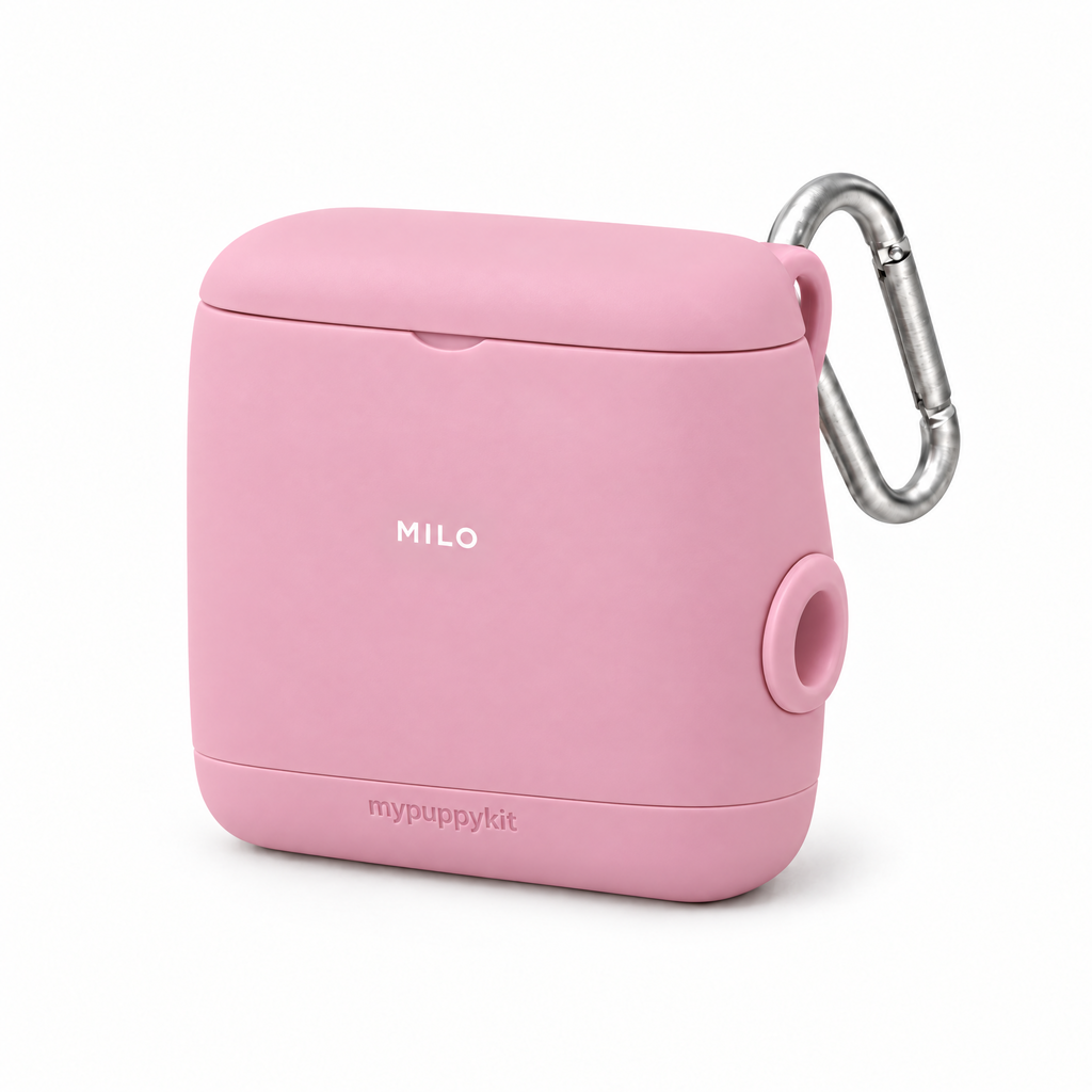 Pot à friandises coloris Rose, prénom MILO